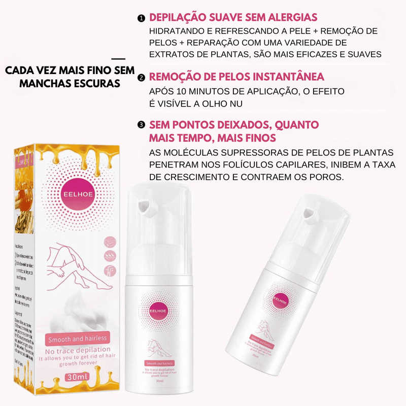 ✨Suave como mel: spray depilatório em mousse✨